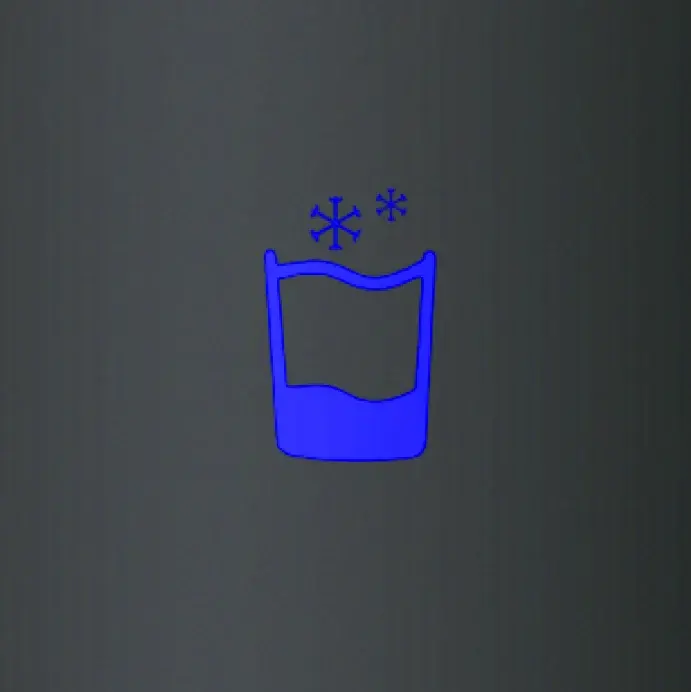 blue icon of a digital touch pad filtered ambient water function