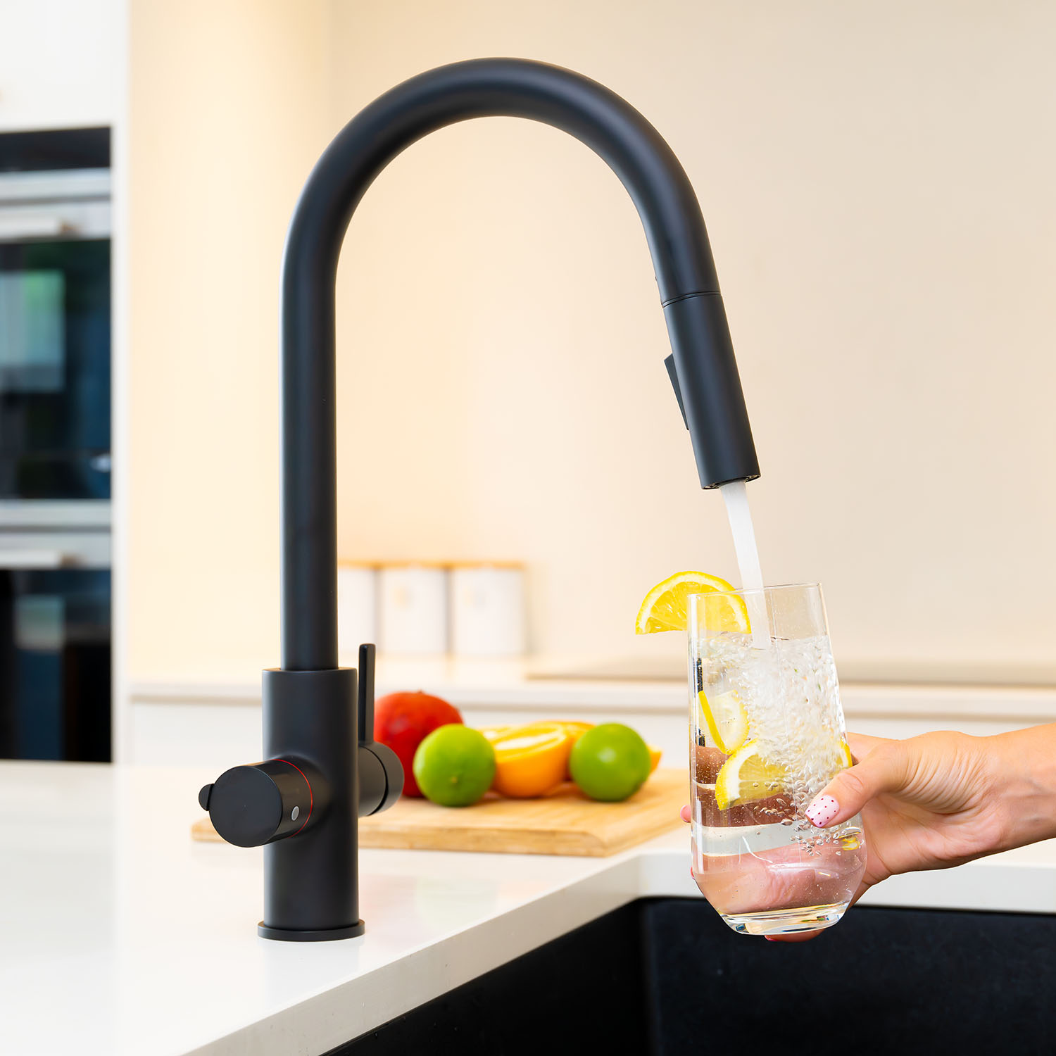 Quel Tap Ultra 4-in-1 Pull-Out Spray Boiling Water Tap - Matt Black-36